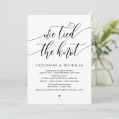 Wir band den Knoten, Hochzeitsfeier Abendessen Par Einladung (Stehend Vorderseite)