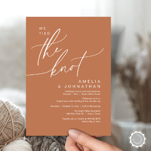 Wir band den Knoten, romantisches Hochzeitsessen-P Einladung