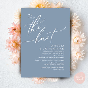 Wir band den Knoten, romantisches Hochzeitsessen-P Einladung