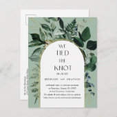 Wir band den Knoten, Sage Green botanisch Ankündigungspostkarte (Vorne/Hinten)