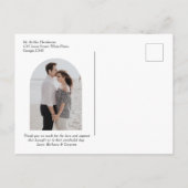 Wir band den Knoten, Sage Green botanisch Ankündigungspostkarte (Rückseite)