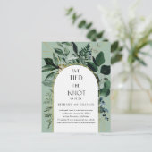 Wir band den Knoten, Sage Green botanisch Ankündigungspostkarte (Stehend Vorderseite)