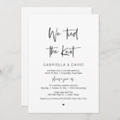 Wir band den Knoten, Schwarz, Hochzeitsfeier Einladung (Vorne/Hinten)