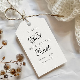 Wir band den Knoten so machen einen Schuss Gastges Geschenkanhänger