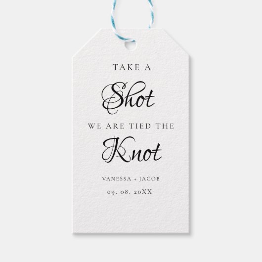 Wir band den Knoten so machen einen Schuss Gastges Geschenkanhänger (Vorderseite)