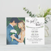 Wir band die Hochzeitsempfehlung an den Knoten Einladung (Stehend Vorderseite)