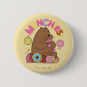 Wir Bare Bars - Grizz Donut Munchies! Button