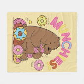 Wir Bare Bars - Grizz Donut Munchies! Fleecedecke (Vorderseite (Horizontal))