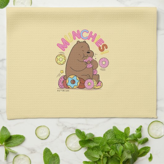 Wir Bare Bars - Grizz Donut Munchies! Geschirrtuch (Gefaltet)