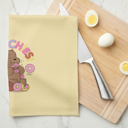 Wir Bare Bars - Grizz Donut Munchies! Geschirrtuch (Viertel Falte)