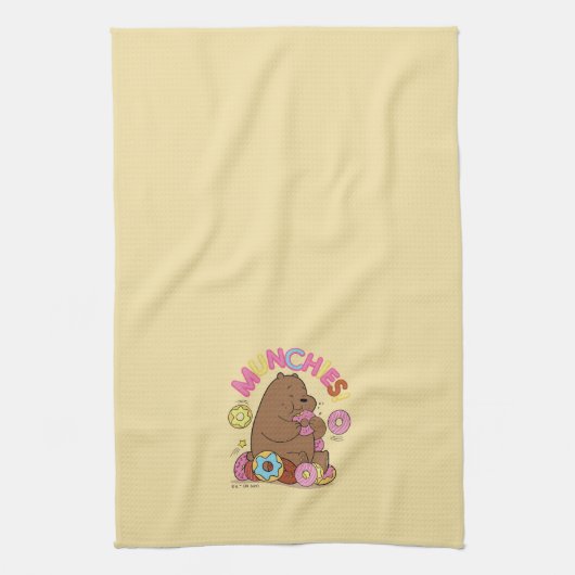 Wir Bare Bars - Grizz Donut Munchies! Geschirrtuch (Vertikal)