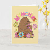 Wir Bare Bars - Grizz Donut Munchies! Karte (Gelbe Blume)