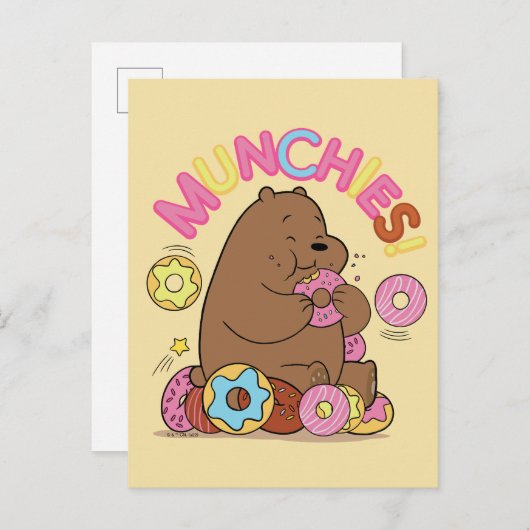 Wir Bare Bars - Grizz Donut Munchies! Postkarte (Vorne/Hinten)