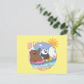 Wir Bare Bars - Hallo Sommer! Lass uns Spaß haben Postkarte (Stehend Vorderseite)