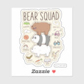 Wir Bare Bears - Bärenquad Journal Graphic Aufkleber (Blatt)