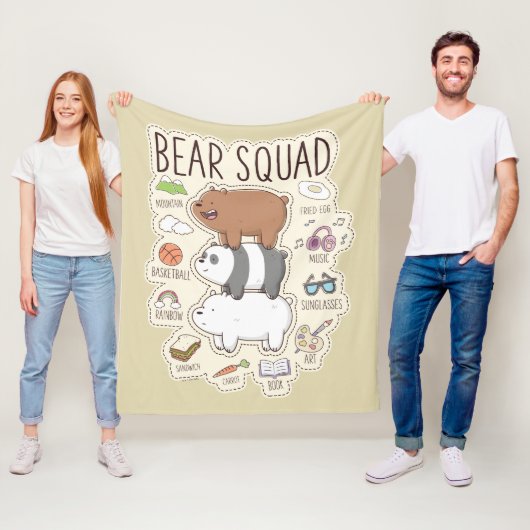 Wir Bare Bears - Bärenquad Journal Graphic Fleecedecke (Beispiel)