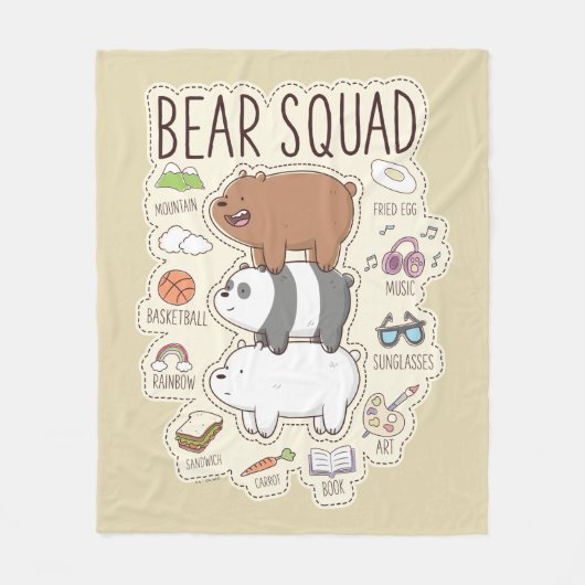 Wir Bare Bears - Bärenquad Journal Graphic Fleecedecke (Vorderseite)
