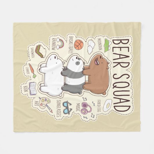 Wir Bare Bears - Bärenquad Journal Graphic Fleecedecke (Vorderseite (Horizontal))