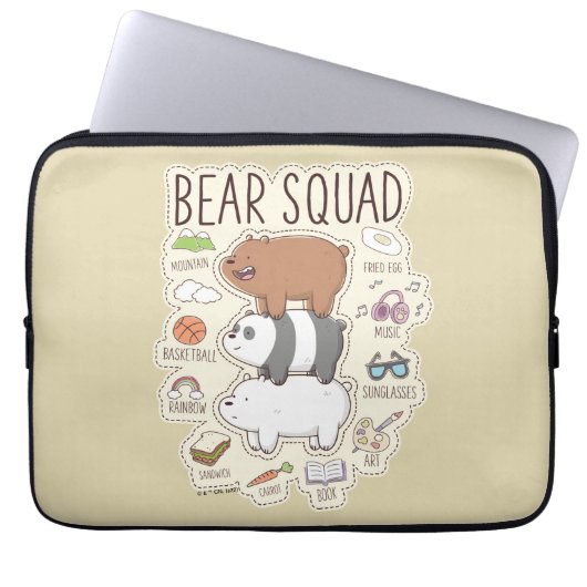 Wir Bare Bears - Bärenquad Journal Graphic Laptopschutzhülle (Vorderseite)