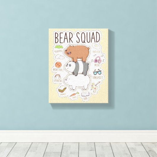 Wir Bare Bears - Bärenquad Journal Graphic Leinwanddruck (Insitu (Holzboden))