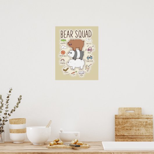 Wir Bare Bears - Bärenquad Journal Graphic Poster (Küche)