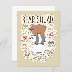 Wir Bare Bears - Bärenquad Journal Graphic Postkarte