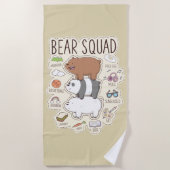 Wir Bare Bears - Bärenquad Journal Graphic Strandtuch (Vorderseite)