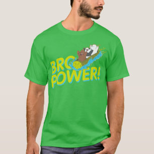 Wir Bare Bears Grizz Panda Ice Bar Bro Power! Prem T-Shirt