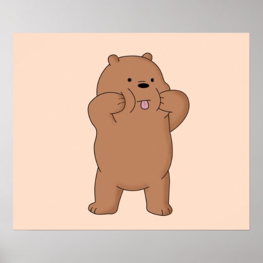 Wir Bare Bears™ Grizzlybär Poster (Vorne)