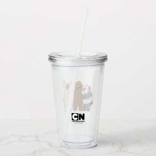 Wir Bare Bears Group Hug Acryltrinkbecher (Rückseite)