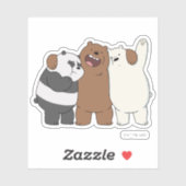Wir Bare Bears Group Hug Aufkleber (Blatt)