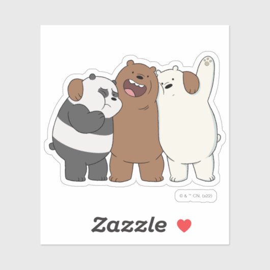 Wir Bare Bears Group Hug Aufkleber (Blatt)