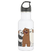 Wir Bare Bears Group Hug Edelstahlflasche (Vorderseite)