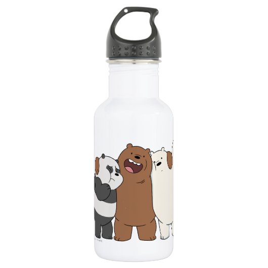 Wir Bare Bears Group Hug Edelstahlflasche (Vorderseite)
