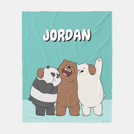 Wir Bare Bears Group Hug Fleecedecke (Vorderseite)