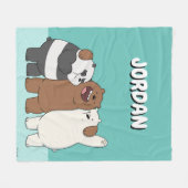 Wir Bare Bears Group Hug Fleecedecke (Vorderseite (Horizontal))
