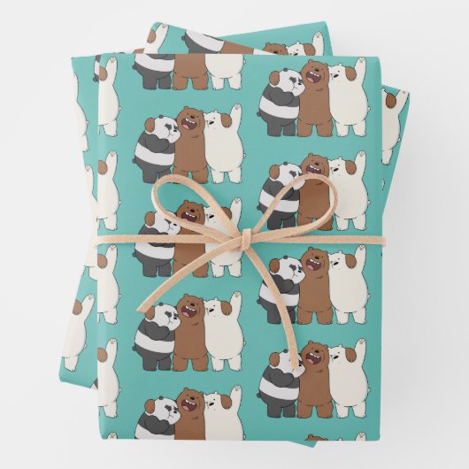 Wir Bare Bears Group Hug Geschenkpapier Set (Beispiel)