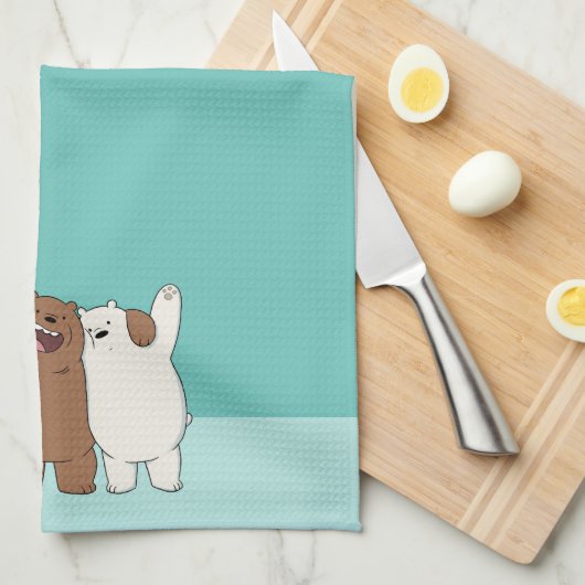 Wir Bare Bears Group Hug Geschirrtuch (Viertel Falte)