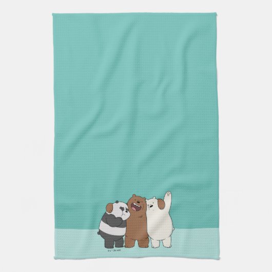Wir Bare Bears Group Hug Geschirrtuch (Vertikal)