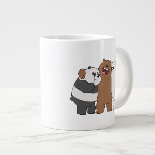 Wir Bare Bears Group Hug Jumbo-Tasse (Vorderseite Rechts)