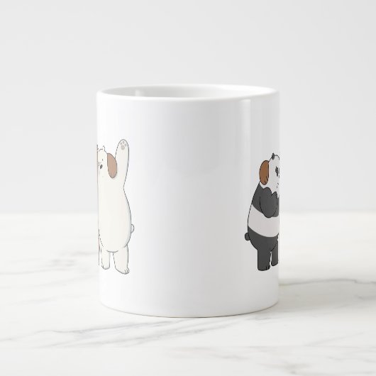Wir Bare Bears Group Hug Jumbo-Tasse (Vorderseite)