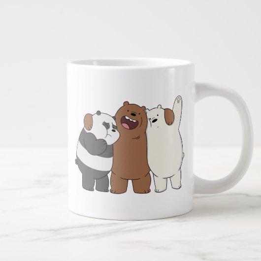 Wir Bare Bears Group Hug Jumbo-Tasse (Rechts)