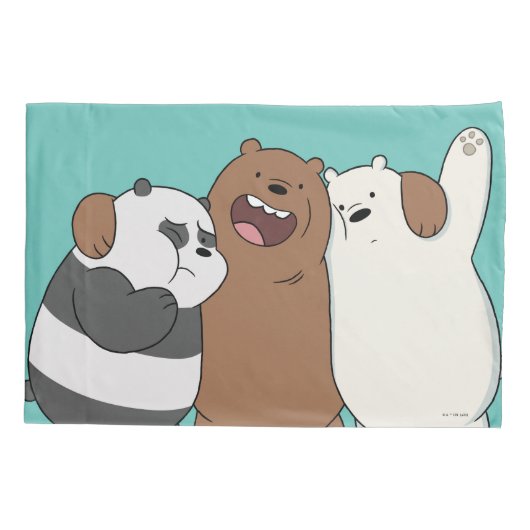 Wir Bare Bears Group Hug Kissenbezug (Rückseite)