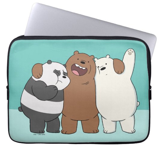 Wir Bare Bears Group Hug Laptopschutzhülle (Vorderseite)