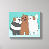 Wir Bare Bears Group Hug Leinwanddruck (Vorderseite)