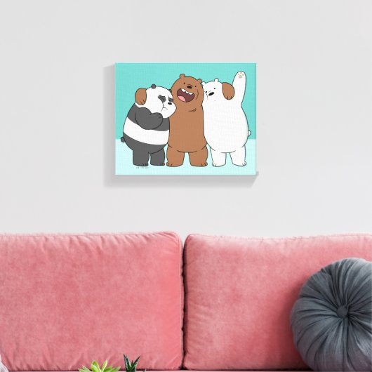 Wir Bare Bears Group Hug Leinwanddruck (Insitu (Wohnzimmer))