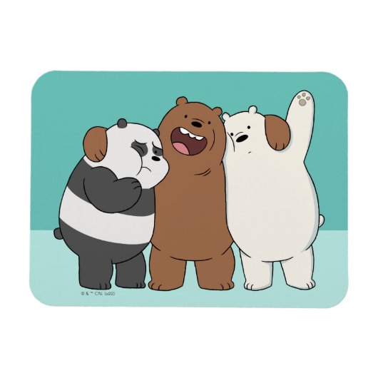 Wir Bare Bears Group Hug Magnet (Horizontal)