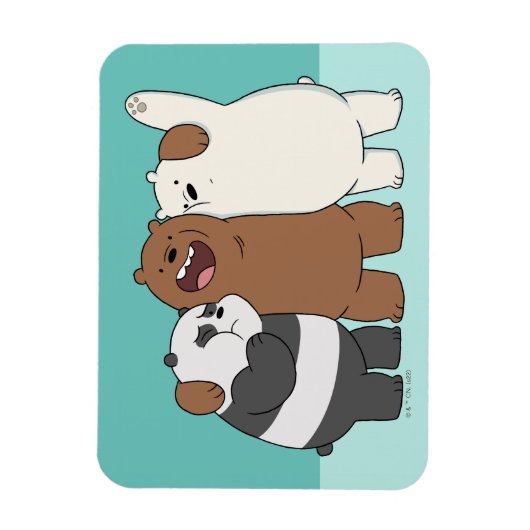 Wir Bare Bears Group Hug Magnet (Vertikal)