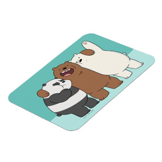 Wir Bare Bears Group Hug Magnet (Linke Seite)