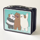 Wir Bare Bears Group Hug Metall Brotdose (Rückseite)